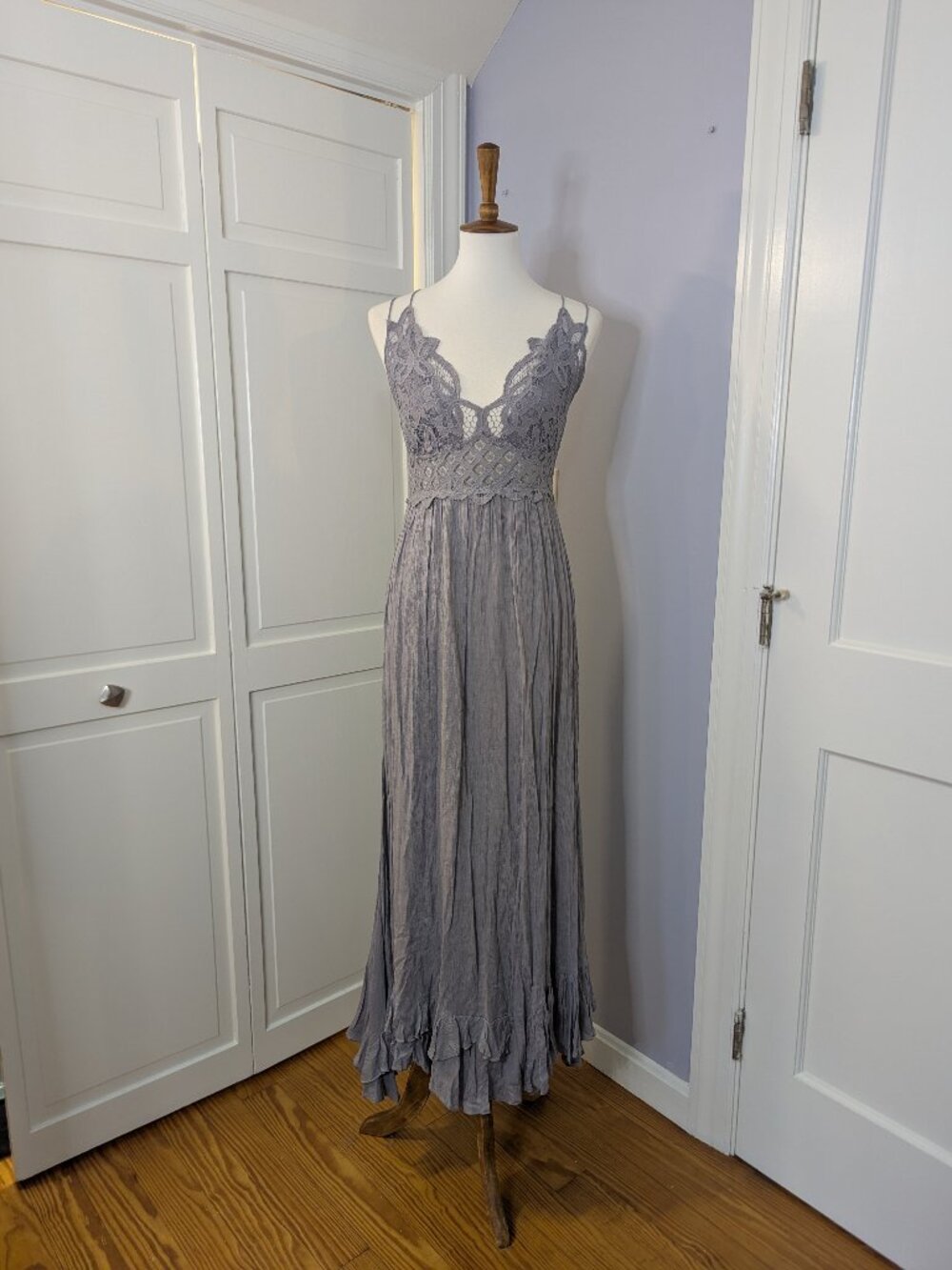 Free People FP One Adella Maxi Slip Dress Lace